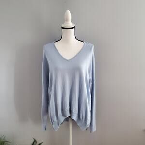 Acrobat Blue Lightweight Hi-Low Hem Oversized Sweater XS/S